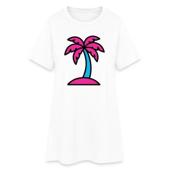 Vaporwave des années 90 de Neon Palm Tree - Robe T-shirt Femme - blanc - Devant