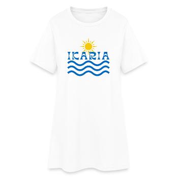 Ikaria Sun & Waves - Women’s T-Shirt Dress - white - Front