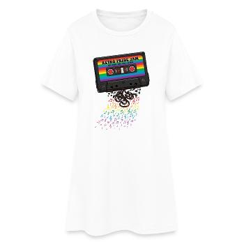 LGBT Pride Month - Retro Pride Cassette - Women’s T-Shirt Dress - white - Front