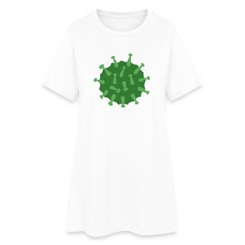 Virus Vert - Robe T-shirt Femme - blanc - Devant