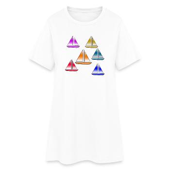 Voile - Robe T-shirt Femme - blanc - Devant