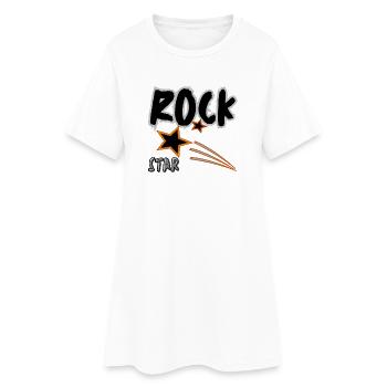Rock Star - Women’s T-Shirt Dress - white - Front