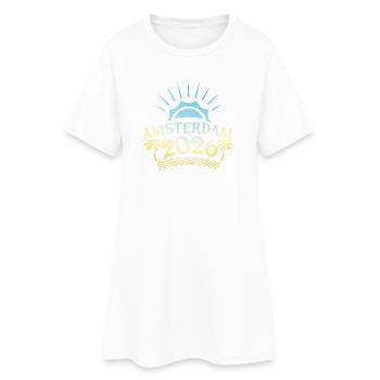 Amsterdam 2026 Colorful - Women’s T-Shirt Dress - white - Front