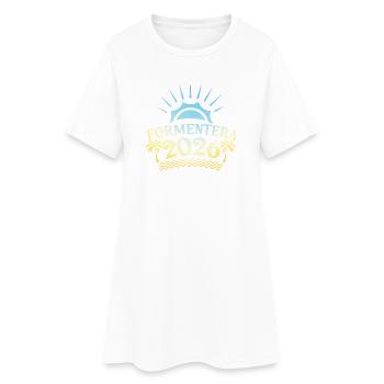 Formentera 2026 Coloré - Robe T-shirt Femme - blanc - Devant