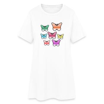 Schnetterlinge - Women’s T-Shirt Dress - white - Front