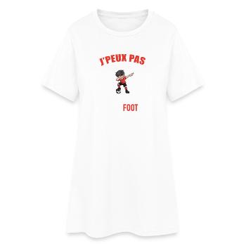 J'Peux Pas J Ai Foot Football Enfant Garçon - Robe T-shirt Femme - blanc - Devant
