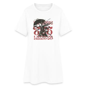 Crimson Kraken Silhouette - Frauen T-Shirt-Kleid - Weiß - Vorne