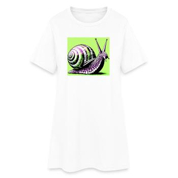 Snail - Women’s T-Shirt Dress - white - Front