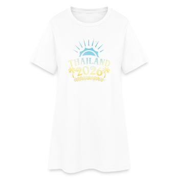 Thaïlande 2026 Colorée - Robe T-shirt Femme - blanc - Devant