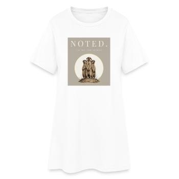 Noted Funny Meerkat - Frauen T-Shirt-Kleid - Weiß - Vorne