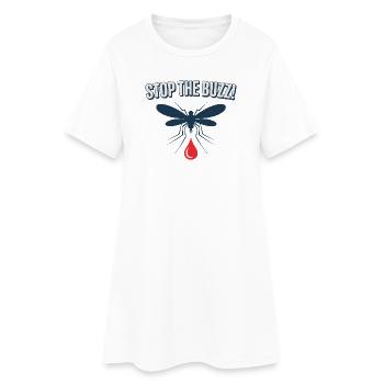 Arrêtez la goutte de sang du moustique bourdonnant - Robe T-shirt Femme - blanc - Devant