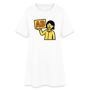 Enseignant à l’école primaire ABC Vector - Robe T-shirt Femme - blanc - Devant