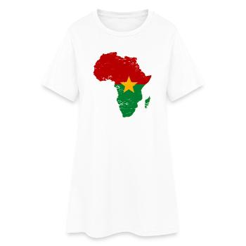 Burkina-Faso_Flagge_Afrika_used - Frauen T-Shirt-Kleid - Weiß - Vorne