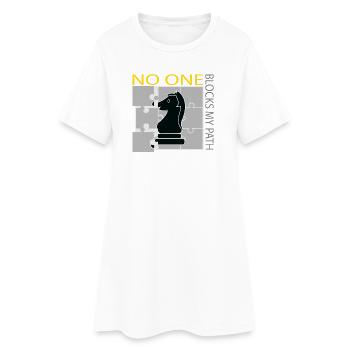 T-shirt streetwear Puzzle Chevalier d’Échecs - Robe T-shirt Femme - blanc - Devant
