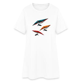 Trio polygonal des deltaplanes - Robe T-shirt Femme - blanc - Devant