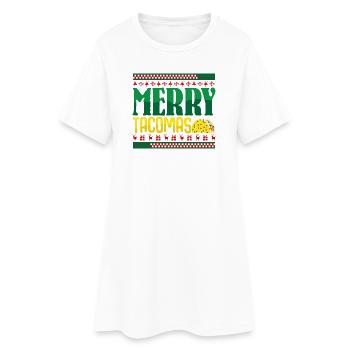 Tacos Weihnachten de Noël Taco Moches - Robe T-shirt Femme - blanc - Devant