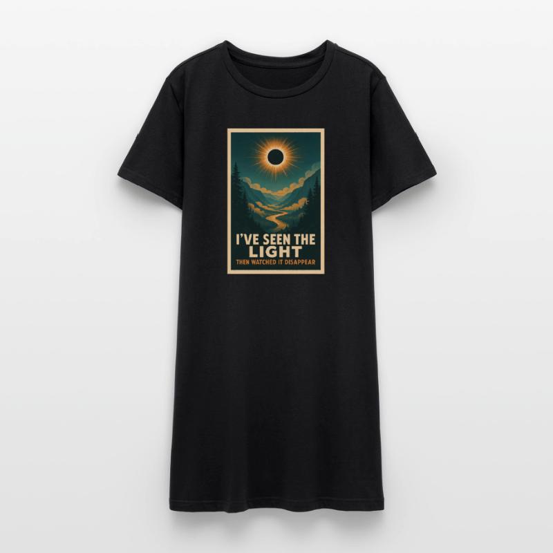 Licht verschwindet | Eclipse Frauen T-Shirt-Kleid