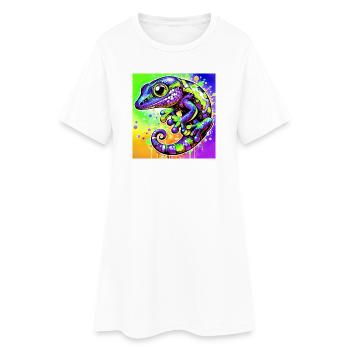 Gecko - Women’s T-Shirt Dress - white - Front