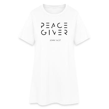 DON DE PAIX - Robe T-shirt Femme - blanc - Devant
