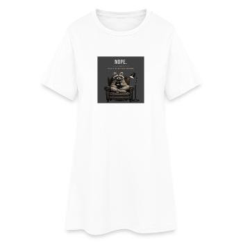 Non, mème des ratons laveurs - Robe T-shirt Femme - blanc - Devant