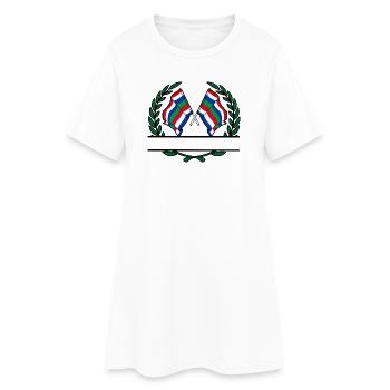 Schier Laurel Custom – Island Edition - Frauen T-Shirt-Kleid - Weiß - Vorne