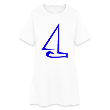 Voile - Robe T-shirt Femme - blanc - Devant