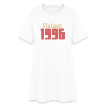 Art Déco 30 Ans Trentaine Cadeau Rétro 1996 - Robe T-shirt Femme - blanc - Devant