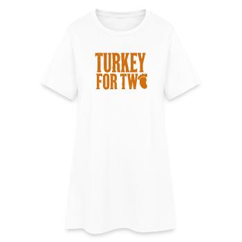 Une femme enceinte adore la Turquie pendant ses deux mois - Robe T-shirt Femme - blanc - Devant