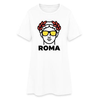 Statue de Rome Lunettes de soleil Vacances en Italie - Robe T-shirt Femme - blanc - Devant