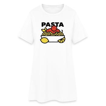 Bol de pâtes Spaghettis Italie Gourmet - Robe T-shirt Femme - blanc - Devant