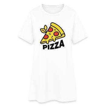 Pizza Piece Letting Italy Pizzeria - Robe T-shirt Femme - blanc - Devant