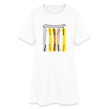 Werkzeug Mechaniker  - Frauen T-Shirt-Kleid - Weiß - Vorne