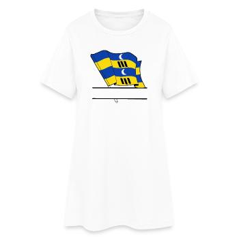 Drapeau Ameland – Conception sur mesure de l’île - Robe T-shirt Femme - blanc - Devant