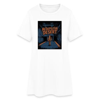 Désert de la grande ville - Robe T-shirt Femme - blanc - Devant