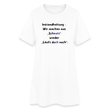 Instandhaltung T-Shirt Lustiges Geschenk Handwerk! - Frauen T-Shirt-Kleid - Weiß - Vorne