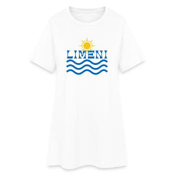 Lever de soleil de Limeni sur les vagues bleues - Robe T-shirt Femme - blanc - Devant