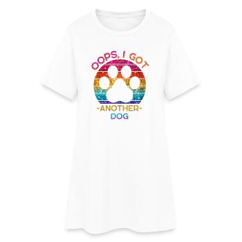 Oups, j’ai un autre chien - Hunde Retro Design - Robe T-shirt Femme - blanc - Devant