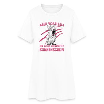Cockatoo Kakadu Papageienfreund australisch Vogel - Frauen T-Shirt-Kleid - Weiß - Vorne