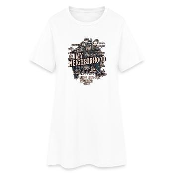 Local Love Nürnberg - Frauen T-Shirt-Kleid - Weiß - Vorne