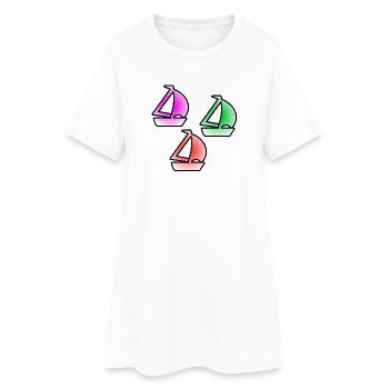 Sail - Women’s T-Shirt Dress - white - Front