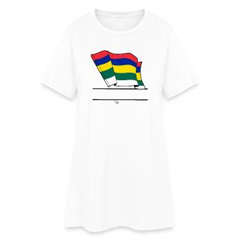 Terschelling Flag – Custom Island Design - Women’s T-Shirt Dress - white - Front