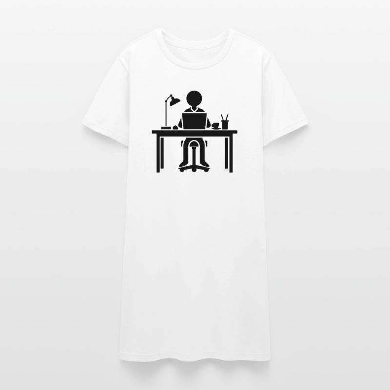Worker Computer Job Office Learning Women’s T-Shirt Dress