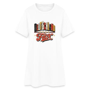 DeutschlandFan Retro Schriftzug - Frauen T-Shirt-Kleid - Weiß - Vorne
