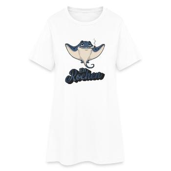 En Rochen Bas-Allemand Humour de fumeur de la mer du Nord - Robe T-shirt Femme - blanc - Devant