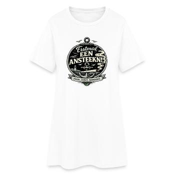 Plattdeutsch Kiffer Humor Nordsee Moin Spruch - Frauen T-Shirt-Kleid - Weiß - Vorne