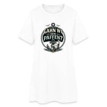 Plattdeutsch Kiffer Humor Nordsee Moin Spruch - Frauen T-Shirt-Kleid - Weiß - Vorne