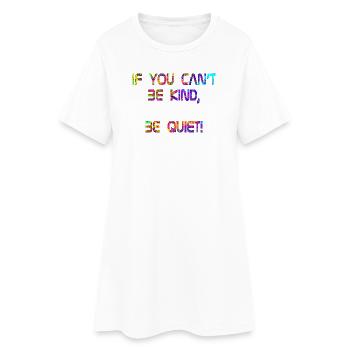 Si tu ne peux pas être gentil, tais-toi ! Rouge violet - Robe T-shirt Femme - blanc - Devant