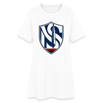 Phare dans la nuit - Robe T-shirt Femme - blanc - Devant