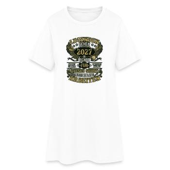 Rente 2027 Legende Ruhestand Retro Geschenk - Frauen T-Shirt-Kleid - Weiß - Vorne