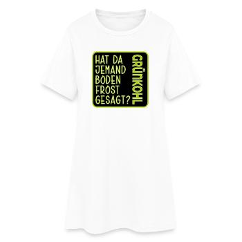 BODENFROST WINTER - GRÜNKOHL - Frauen T-Shirt-Kleid - Weiß - Vorne